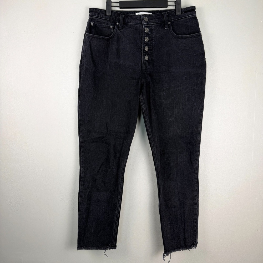Abercrombie & Fitch Curve Love The Skinny Jeans Women's 31/ 12R Black High Rise